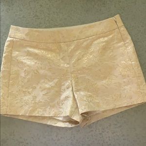 J. CREW gold and cream shorts size 2